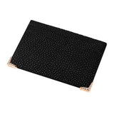 StingHD Lumière: Diamond-Encrusted Rose Gold & Black Stingray Leather Card Holder