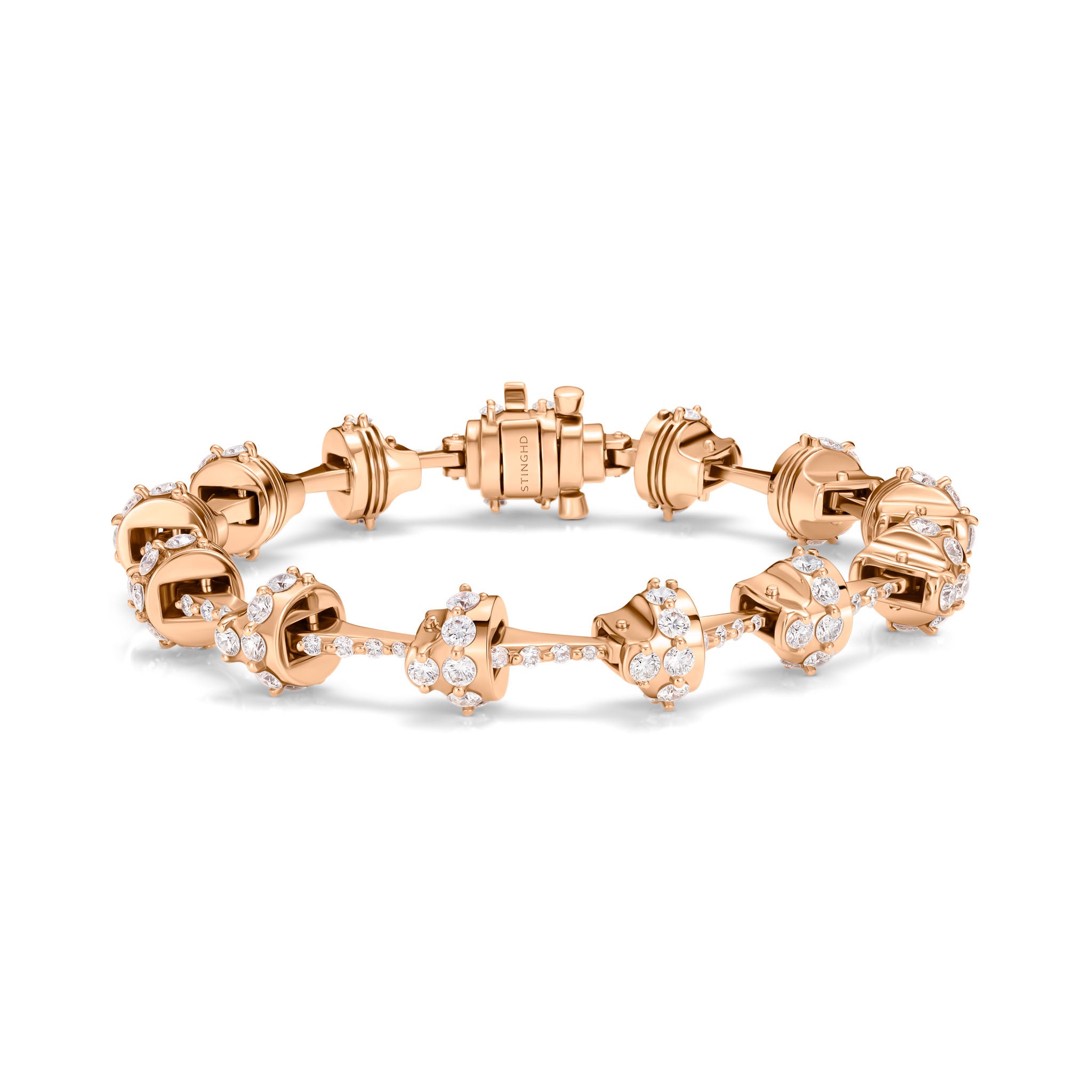 NB111 | Piston Bracelet – 20K Rose Gold | 8.20ct Single Prong