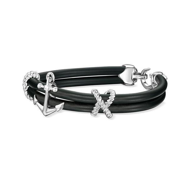 B488 White Gold Anchor on Rubber