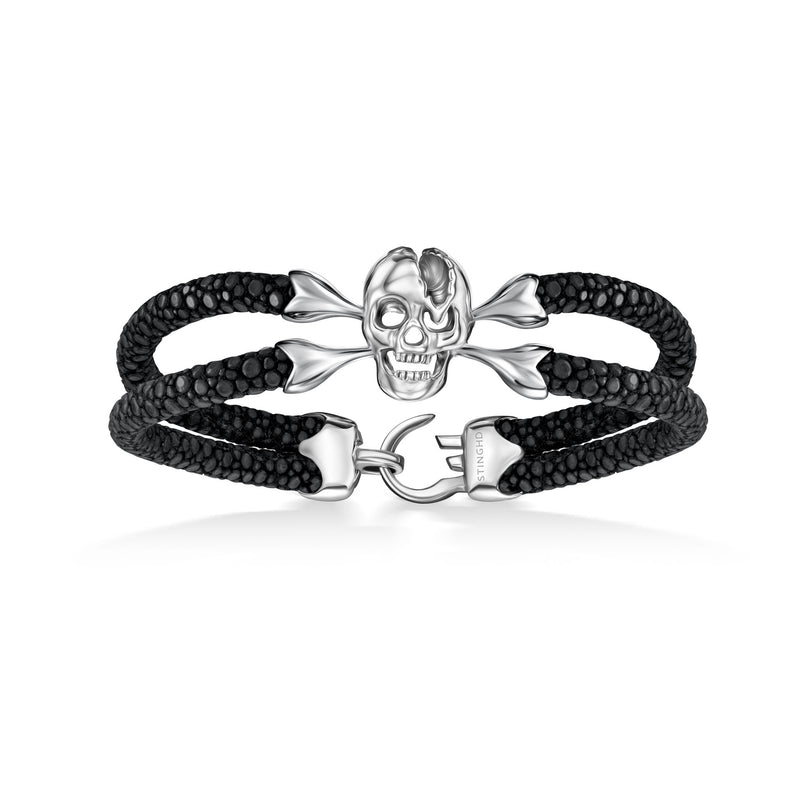 NEW Leatherette Braided Metal Surfer Bracelet Wristband Vintage NEW Leatherette Braided Metal Surfer Bracelet Wristband Vintage
