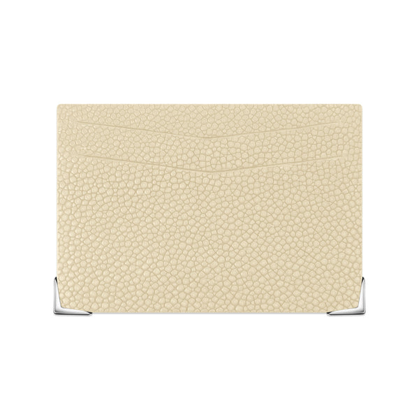 StingHD Prestige: Stingray Leather Card Holder with Silver Accents