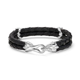 B445P Silver & Black Python Dragon Bracelet