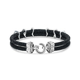 B518 StingHD Racing-Inspired Silver & Stingray Bracelet