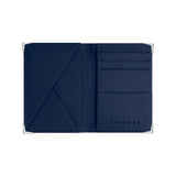 StingHD Navy Blue Crocodile Leather Wallet with Silver Accents