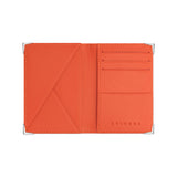 StingHD Orange Crocodile Leather Wallet with Silver Accents